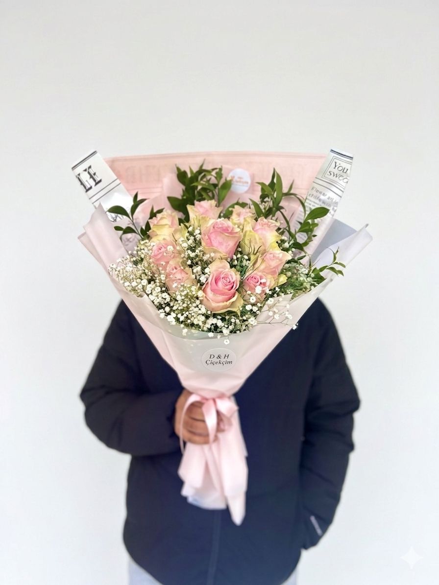 10'lu Pink Athena Rose